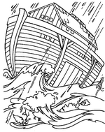 Ausmalbild Bibel die Arche Noah